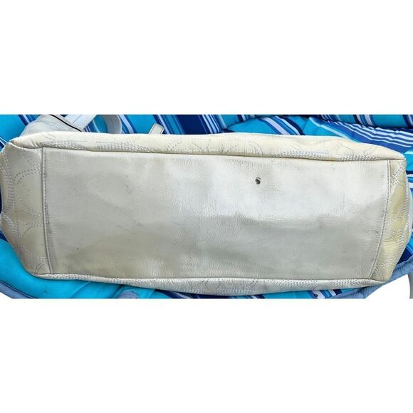 COACH baby Bag pale yellow Patent Leather Signature Travel Tote Baby vintage - Picture 5 of 11